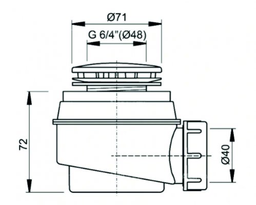 Syfon brodzikowy 50 mm  Schedpol 9.103