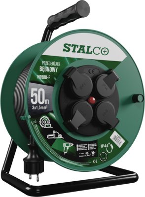 Przedłużacz bębnowy warstwowy PROFESSIONAL 50m, 16A,3x1,5mm STALCO S-46607