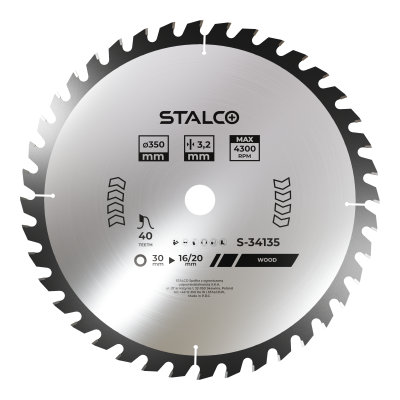 Piła tarczowa do drewna 250mmx2,8x30mm z48 STALCO S-34225