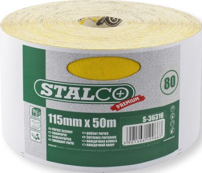 Papiery ścierny w rolce 115mmx50m gr.100 STALCO S-36317