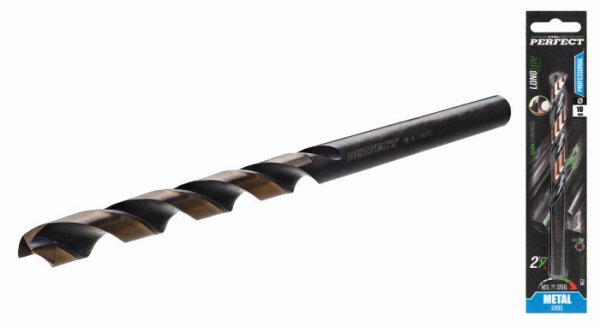 Blister - wiertło do metalu HSS długie 4.8mmx132mm (1szt) STALCO PERFECT S-72157