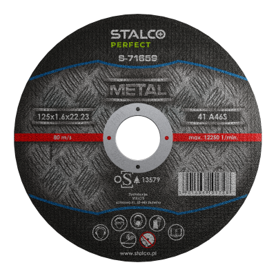 Tarcza do cięcia metalu - płaska 125mmx1,0 STALCO PERFECT S-71657