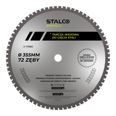 Tarcza pilarska do cięcia stali STALCO PERFECT S-71980