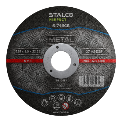 Tarcza do szlifowania metalu - wypukła 230mmx6,0 STALCO PERFECT S-71649