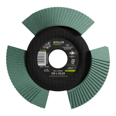 Tarcza ścierna listkowa 125x22 gr.40 full vision STALCO PERFECT S-71696