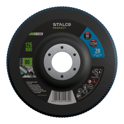 Tarcza ścierna listkowa 115 gr.80 cyrkon STALCO PERFECT S-71241
