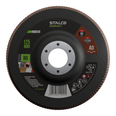 Tarcza ścierna listkowa 125 gr.80 alotex STALCO PERFECT S-71229