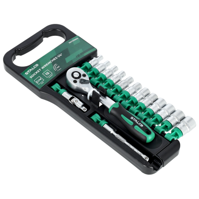 Nasadki i grzechotka na hangerze 15 elementów 1/4” STALCO S011100015