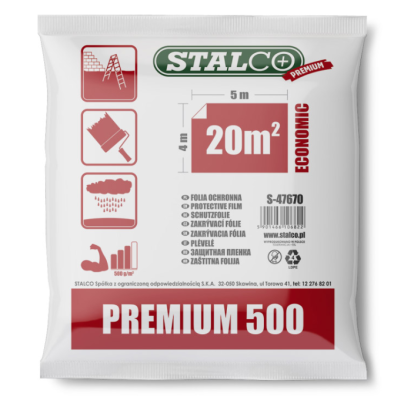 Folia 4x5m extra mocna(500g) Stalco S-47670