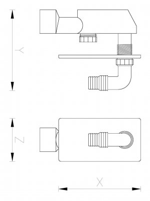 Syfon pralkowy podtynkowy biały TIA E-693068