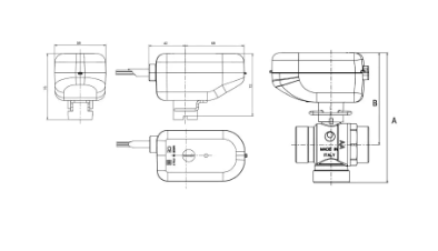 3-Drogowy zawór strefowy przełączający z siłownikiem (dn 25-g1 1/4’’) Top-Therm 3SQM32