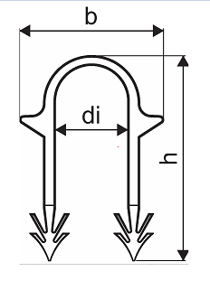 Spinka tacker do rur długa 14-20 mm h = 50 mm (opk. = 250 szt.) Uponor 1135489