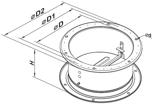 Zawór zwrotny Vents KKV220-225