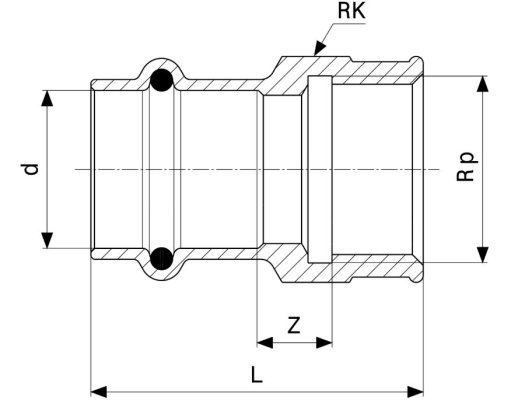 Złączka przejściowa 12 x 1/2