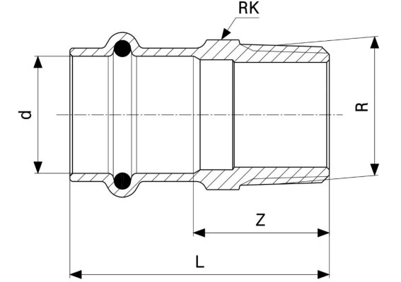 Złączka przejściowa 12 x 1/2