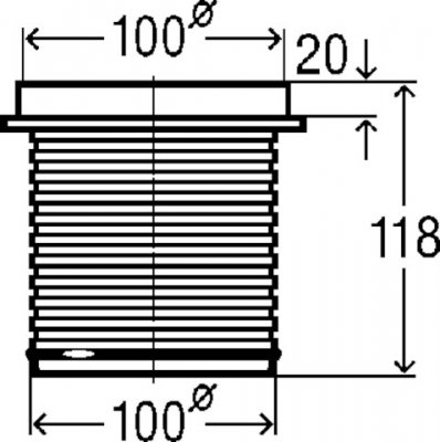 Element do wyrównania wysokości z tworzywa sztucznego 100 mm wzór 4947 Advantix Viega 111496