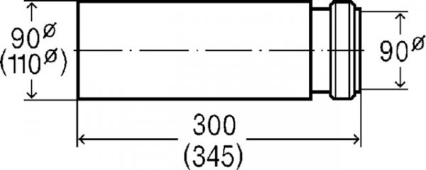 Złączka przyłączeniowa z tworzywa sztucznego DN90 / 300 mm wzór 8091 Viega 684150