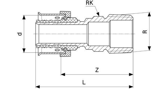 Smartpress złączka przejściowa 20x3/4