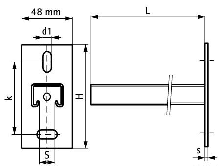 Konsola ścienna pionowa bis rapidstrut 41x21bup 300mm Walraven 6603828