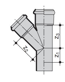 AS Trójnik 150x100/45st. Wavin 3003423