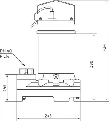 Pompa zatapialna do przetłaczania klarownej lub lekko zabrudzonej wody TS-40/14A EM 230V Wilo 2063929