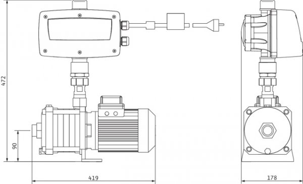 Wysokociśnieniowa pompa wirowa EMHIL 504 M, Rp1
