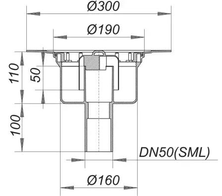 Korpus wpustu 61 GA DN 50 SML Dallmer Wirex 611727